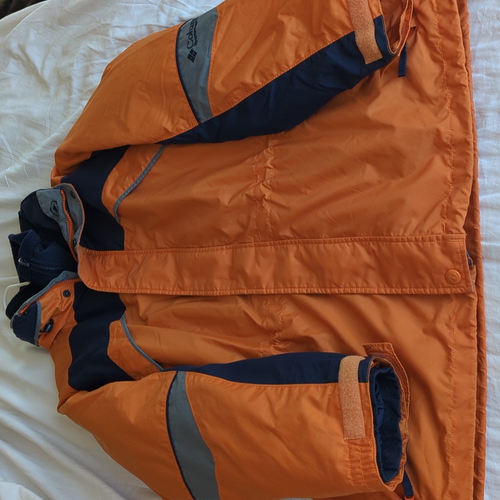 Vintage 90s/Y2K Columbia HooDoo Interchange Jacket - Orange & Navy - Picture 3 of 16